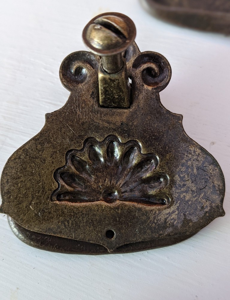 Vintage Single Hole Drawer Pulls, Aged Wash Finish, set of 6