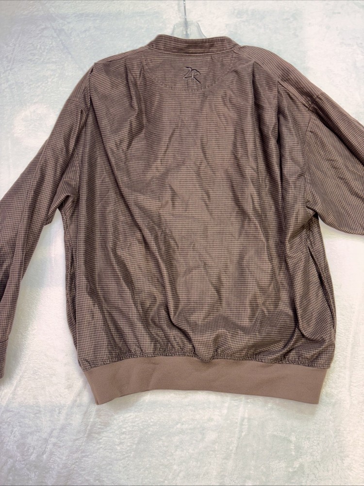 Zero restriction golf outerwear brown micro suede men’s medium 1/4 Snap pullover