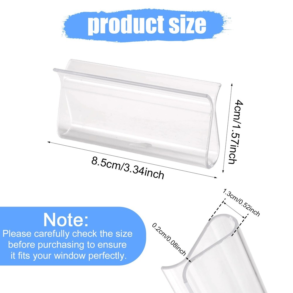 8pcs Roller Window Shades Pulls, Plastic Transparent Roller Window Shade Pull...