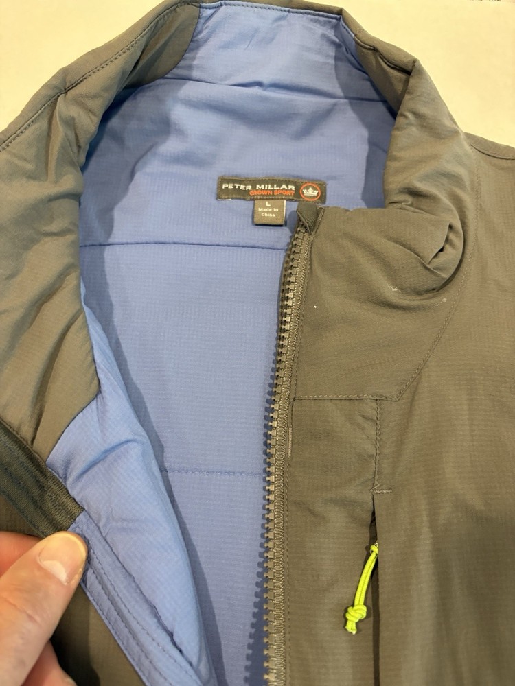 Peter Millar Men’s Puffer Coat Large Gray