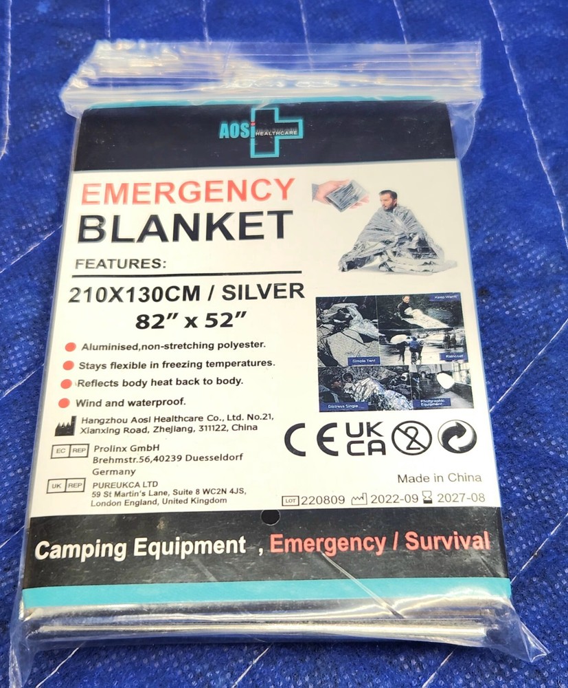 EMERGENCY BLANKET 12 PACK