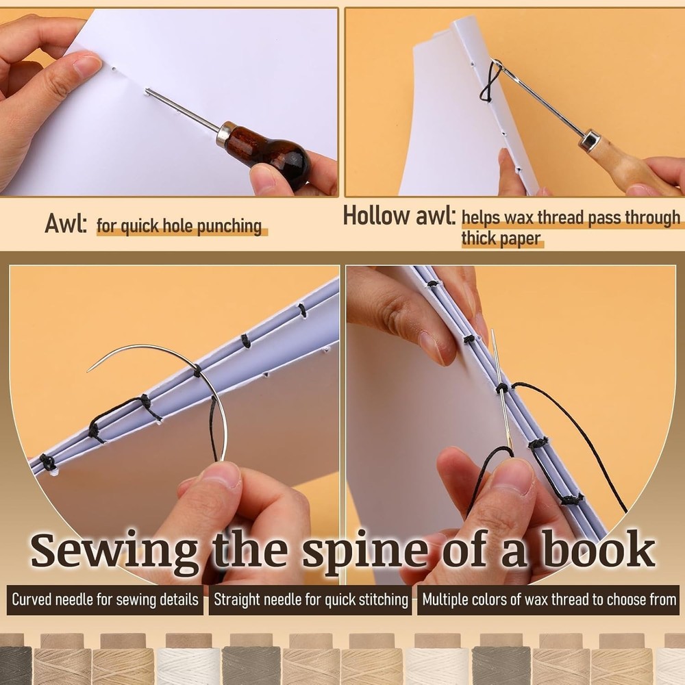 Beginner's Bookbinding Kit: 41 Tools Including Bone Folder & Binding Supplies
