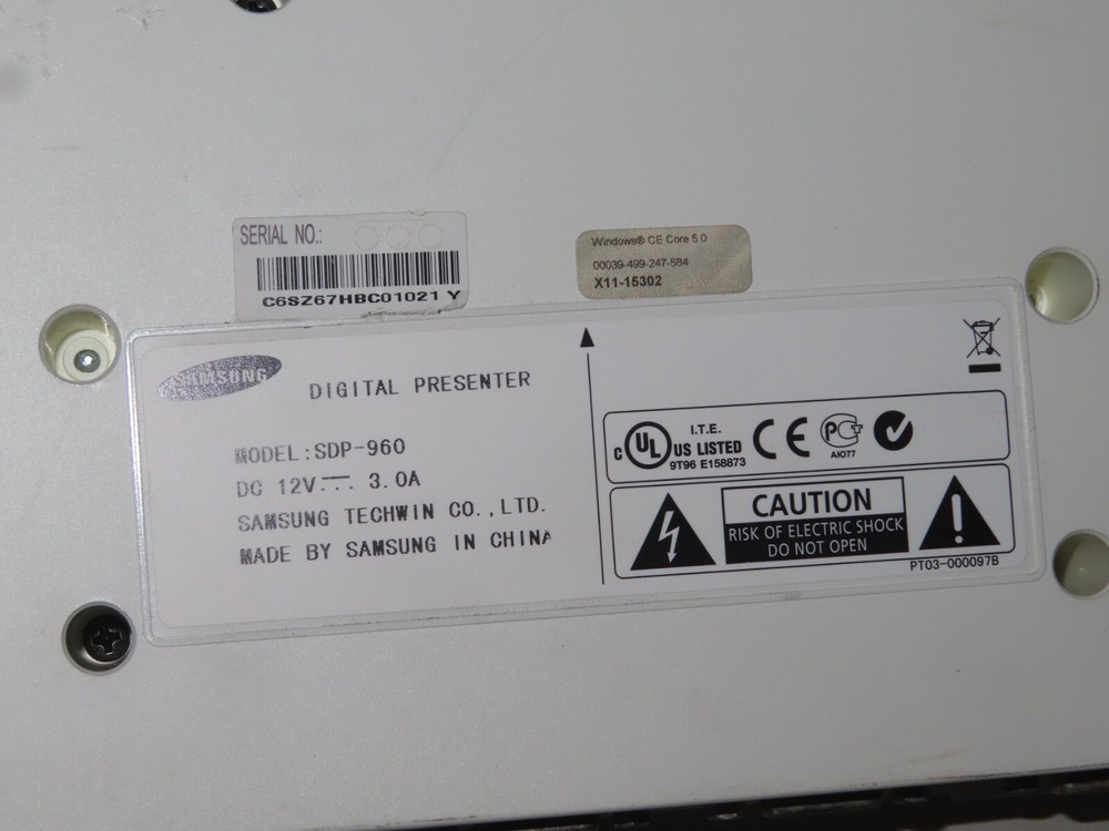Samsung Model SDP-960 HD Document Projector Visual Digital Presenter *NO ADAPTER