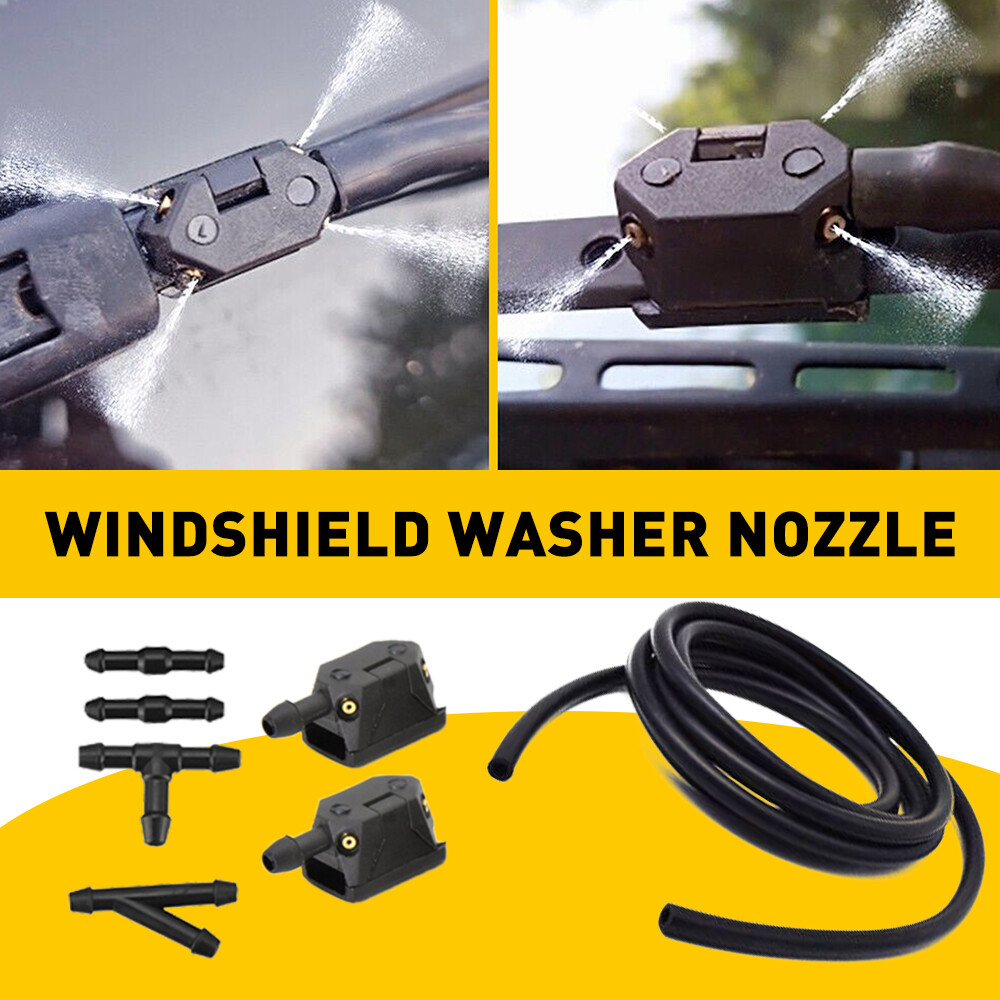 2 Universal Window Windshield Wiper Nozzle Sprayer Washer Spray Nozzle Sprinkler