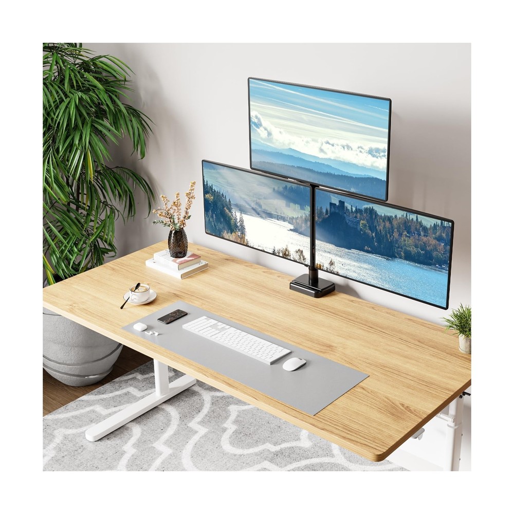 MOUNT PRO Triple Monitor Mount for Max 32" Computer Screen, Adjustable 3 Moni...