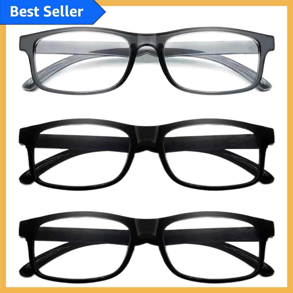 Protective Blue Light Blocking Reading Glasses Set - Ideal 3.5X Magnification