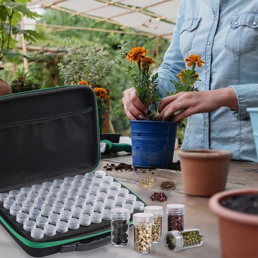 Seed Storage Box, Portable Seed Saving Box, Sturdy Seed Organizer Kit Seed Envel