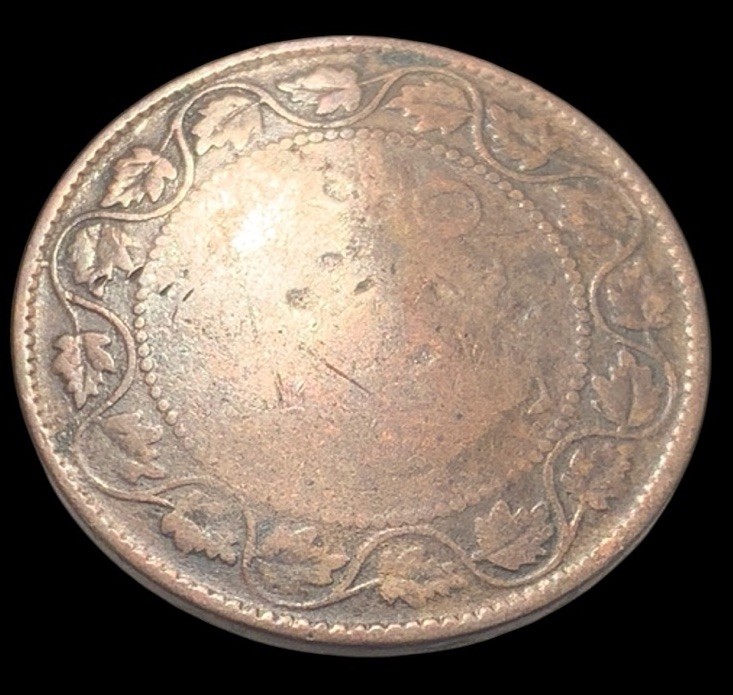 Two Canadian One Cent Coins Queen Victoria -E1