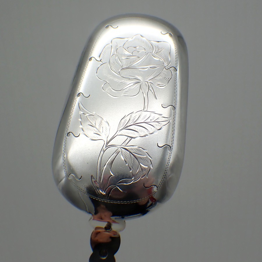 Ornate Serving Spoon Danish 833 Silver 1905