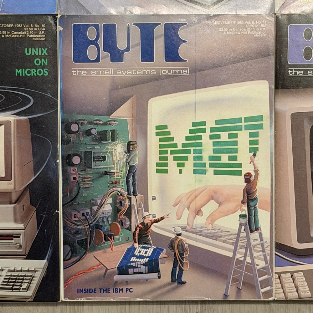 Byte Magazine Collection Vol 8 1983 Complete Year 12 Issues Vtg Computer History