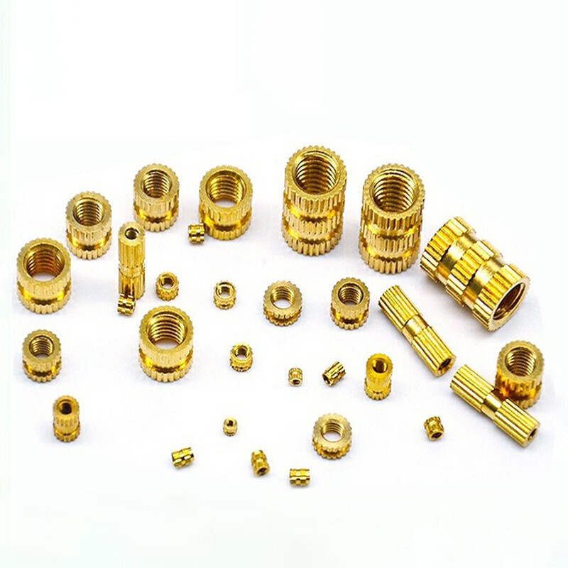 Knurl Insert Nut Round Metric Brass Solid Embedded Threaded M1 M1.2 M1.4 M1.6-M8
