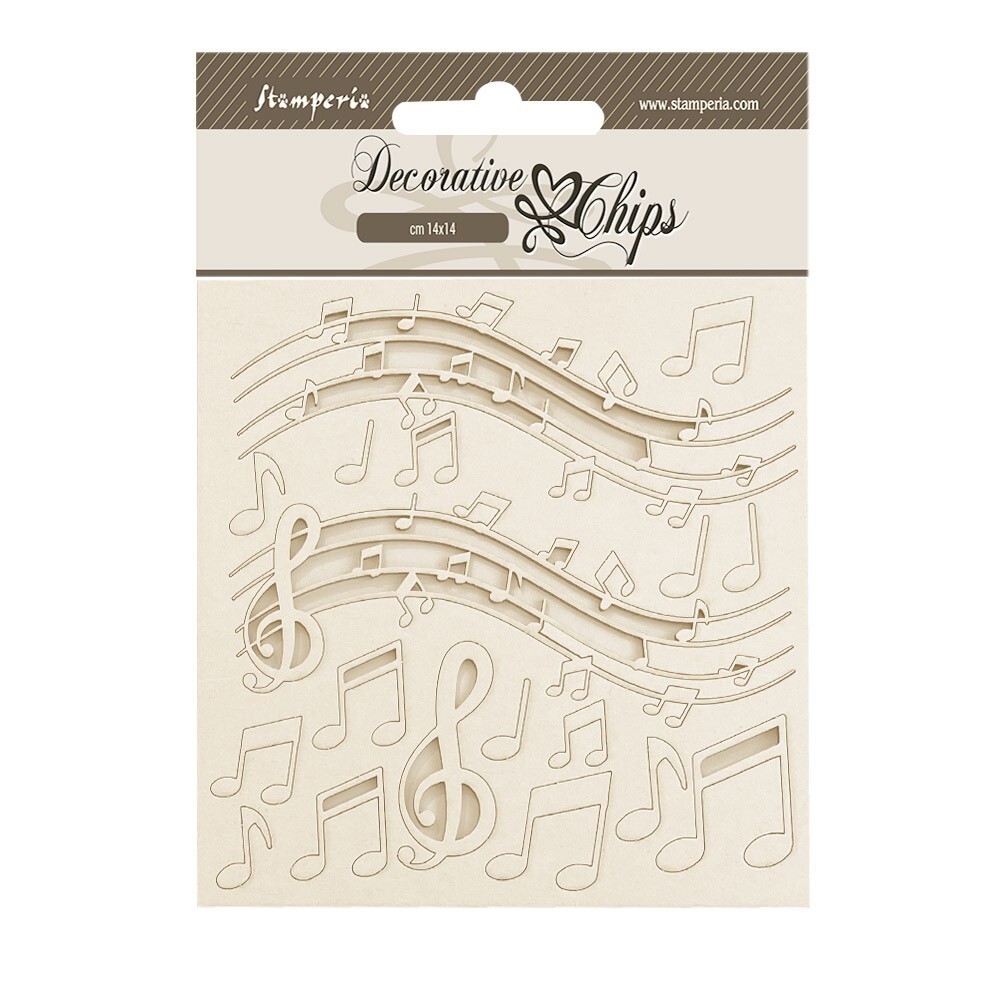 Stamperia DECORATIVE CHIPS - 5.5" x 5.5" - THE NUTCRACKER - MUSIC