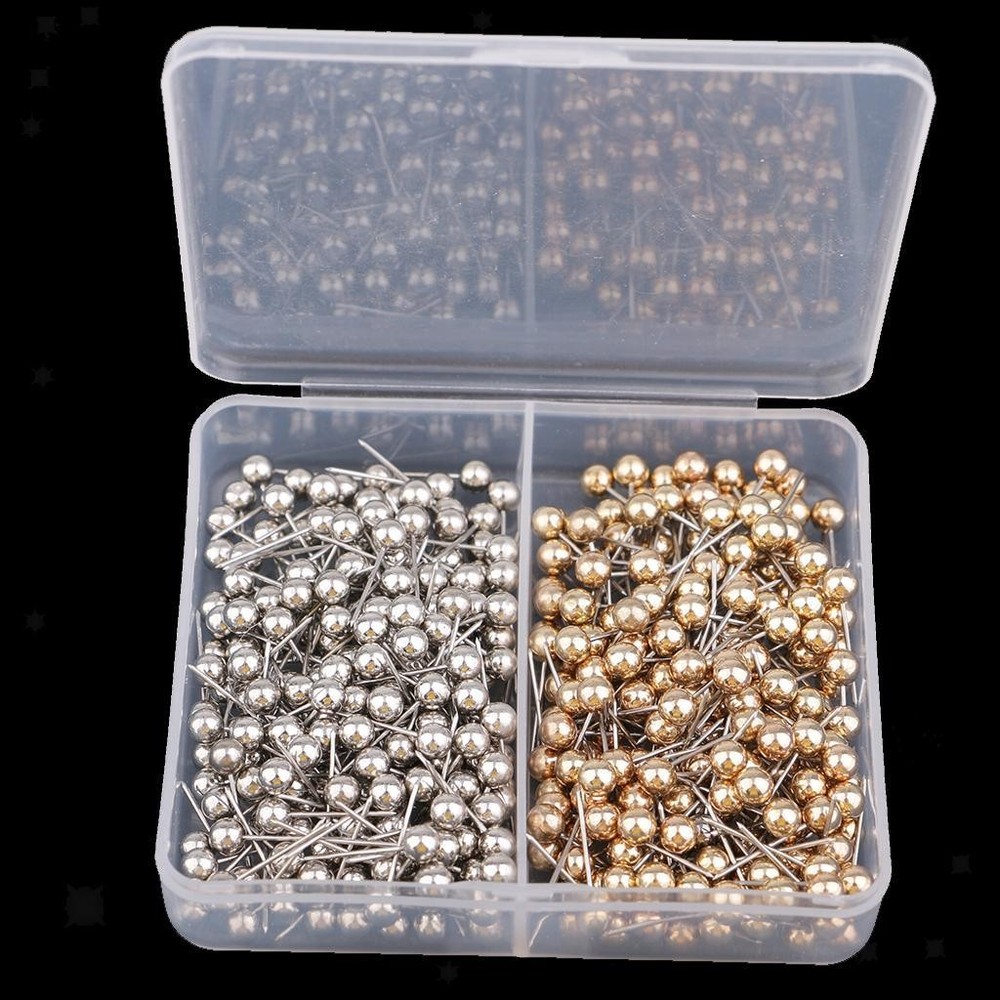 400 Pieces Shiny & Tacks Push Pins Plastic Head with