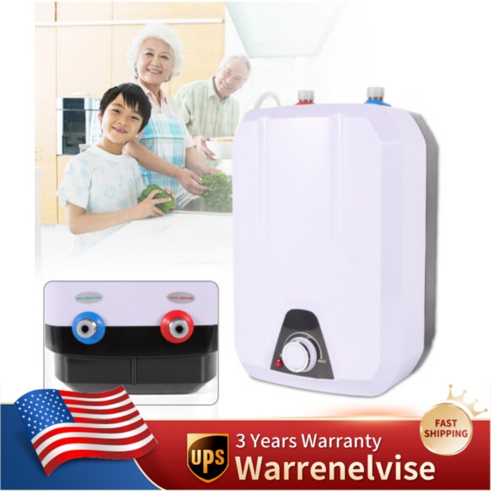 Electric Tankless Water Heater 1.5KW Mini Tank Point-Of-Use Instant Hot for RVs