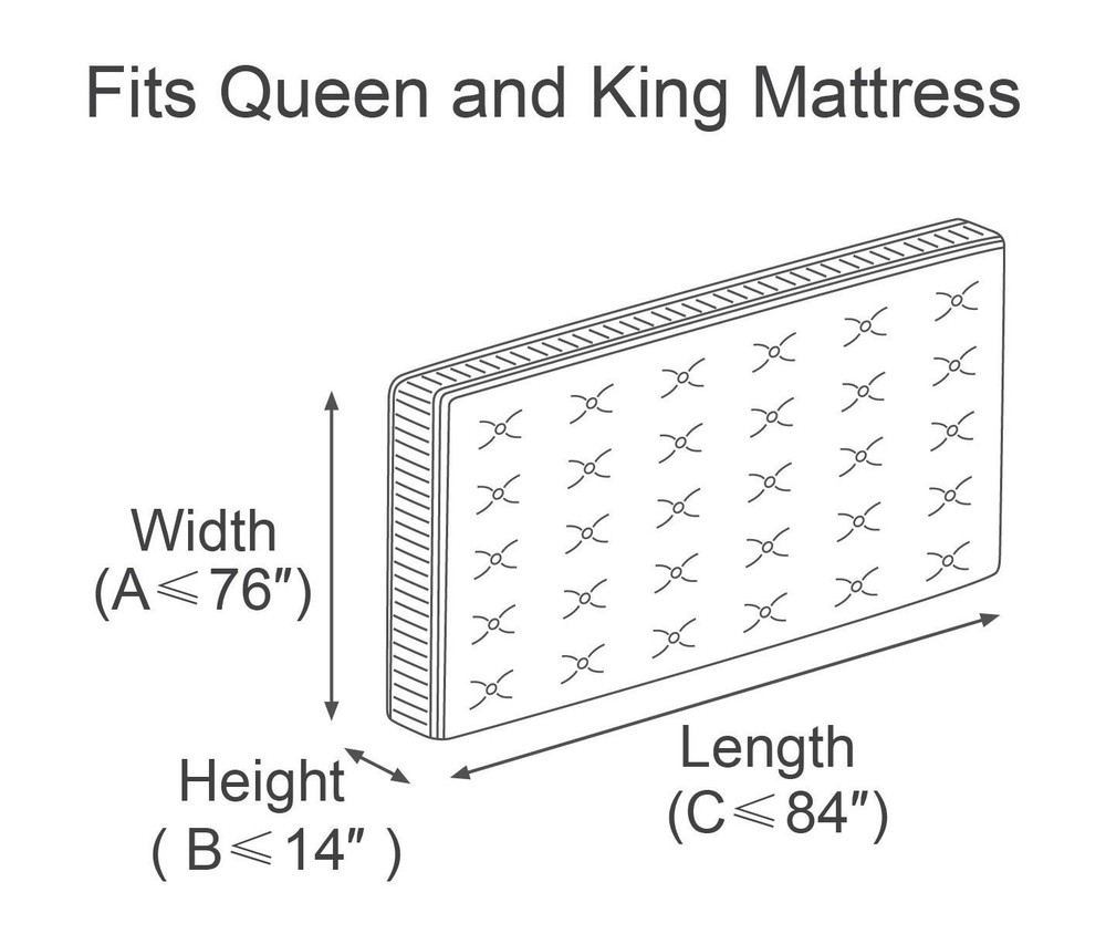 ComfortHome Mattress Bag for Moving and Storage, Queen/King (1-Pack), Clear
