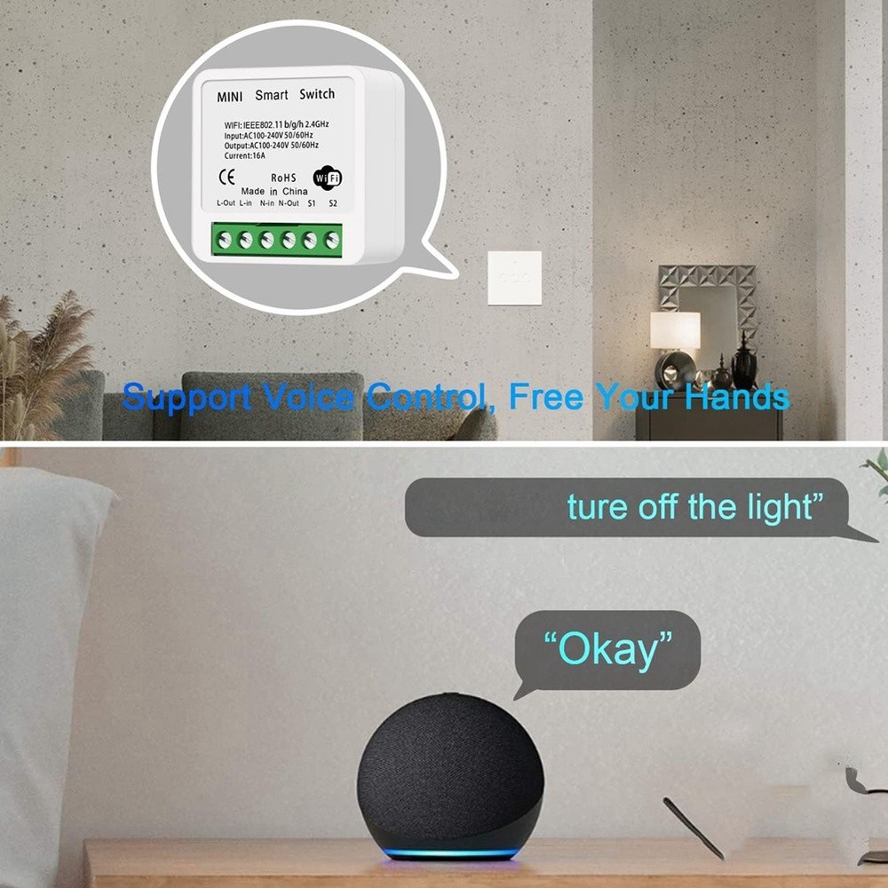 4 WiFi Light Switch, APP Remote Control, Voice Control, DIY-,6770