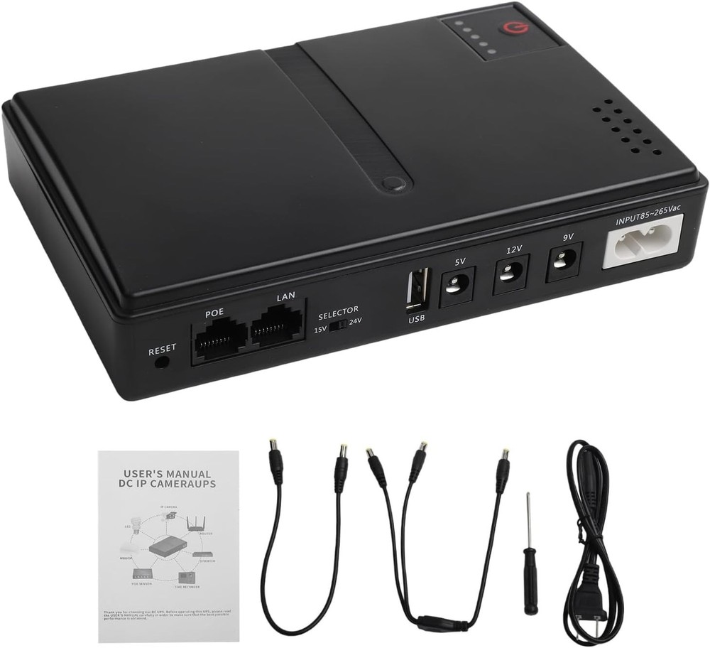 Mini UPS Battery Backup 12V for Router, Modem, Camera, Home Network