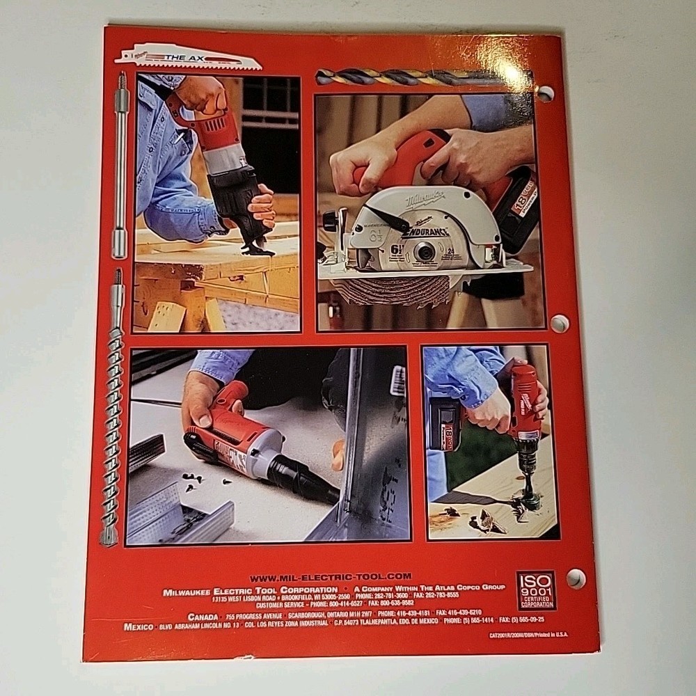 Milwaukee Electric Tools Catalog 2001 Heavy Duty