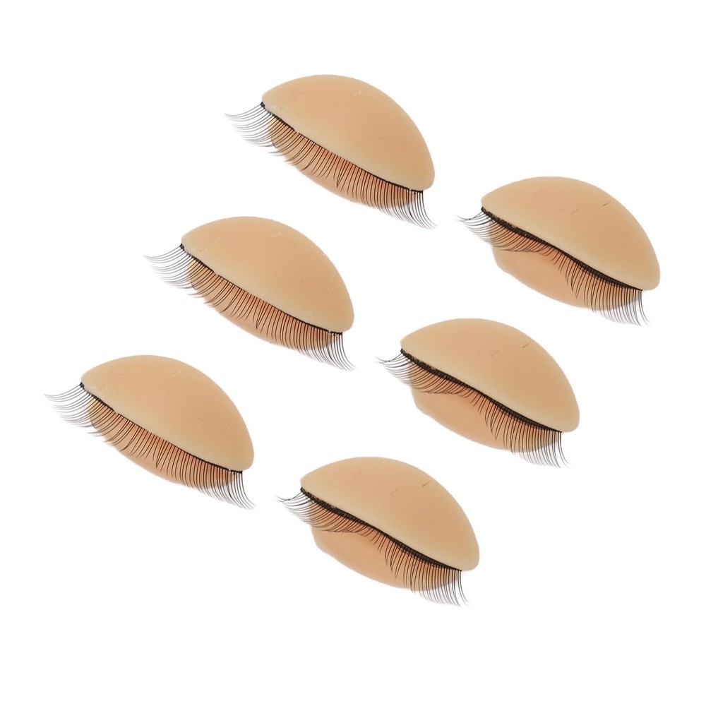 3 Pairs Replacement Eyelids For Mannequin Head Eyelash Extension Practice