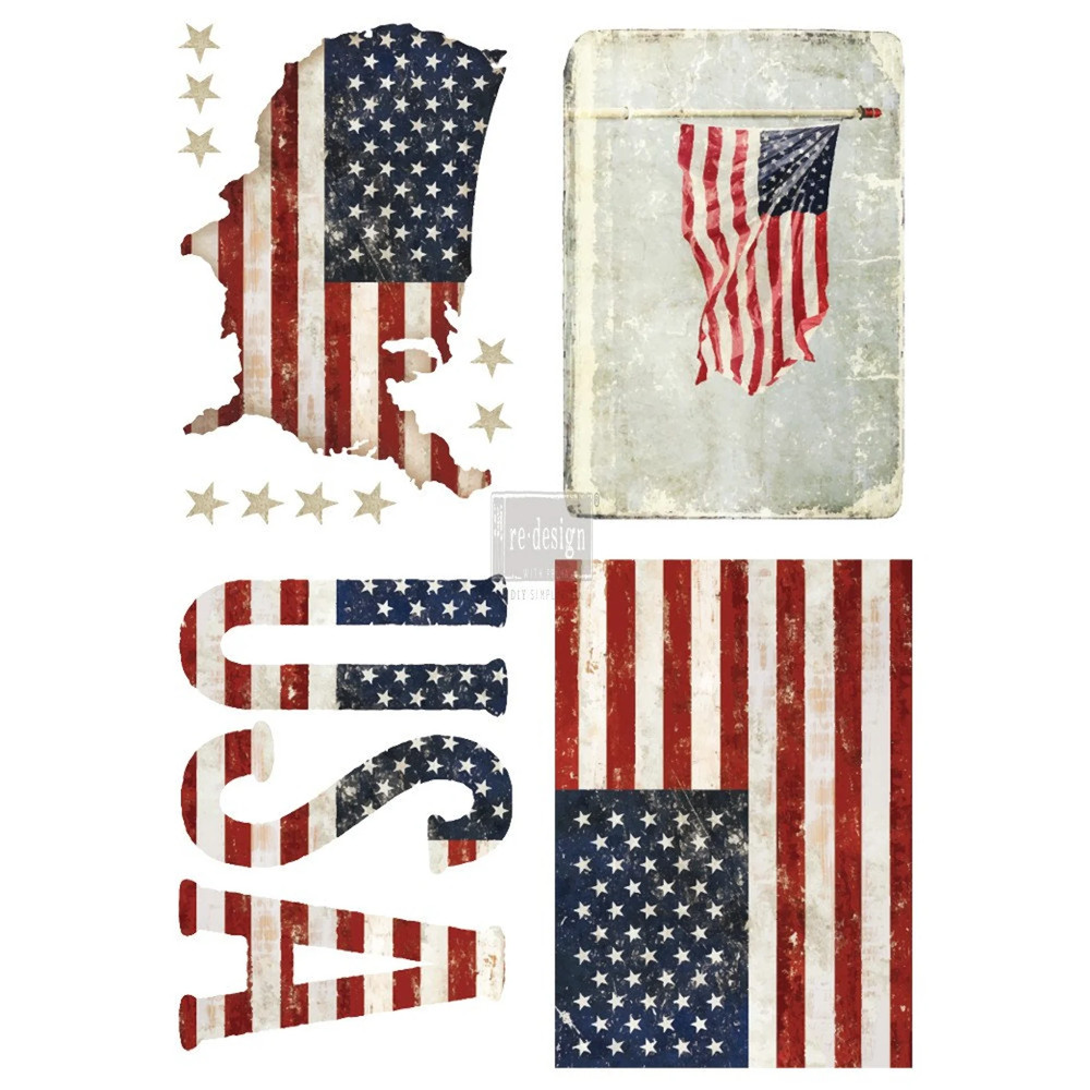 Re-Design with Prima Transfer - Patriotic