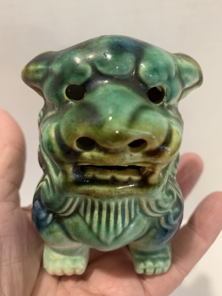 Ceramic Foo Dog Cone Incense Cover *no Underplate* 4"