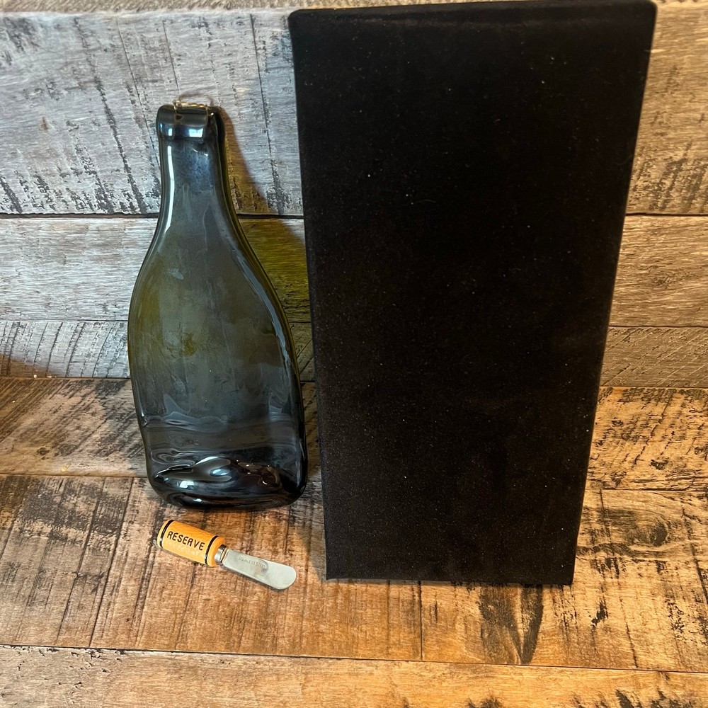 Vintage Wine Bottle Cheeseboard With Cork Cutter