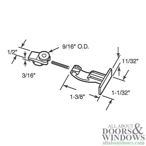 Spring Loaded Wheel Roller with Guide Bracket
