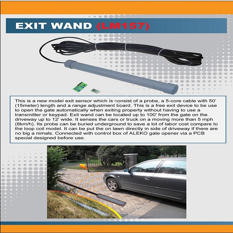 ALEKO Exit Underground Automatic Sensor Gate Opener Wand Loop Car Detector