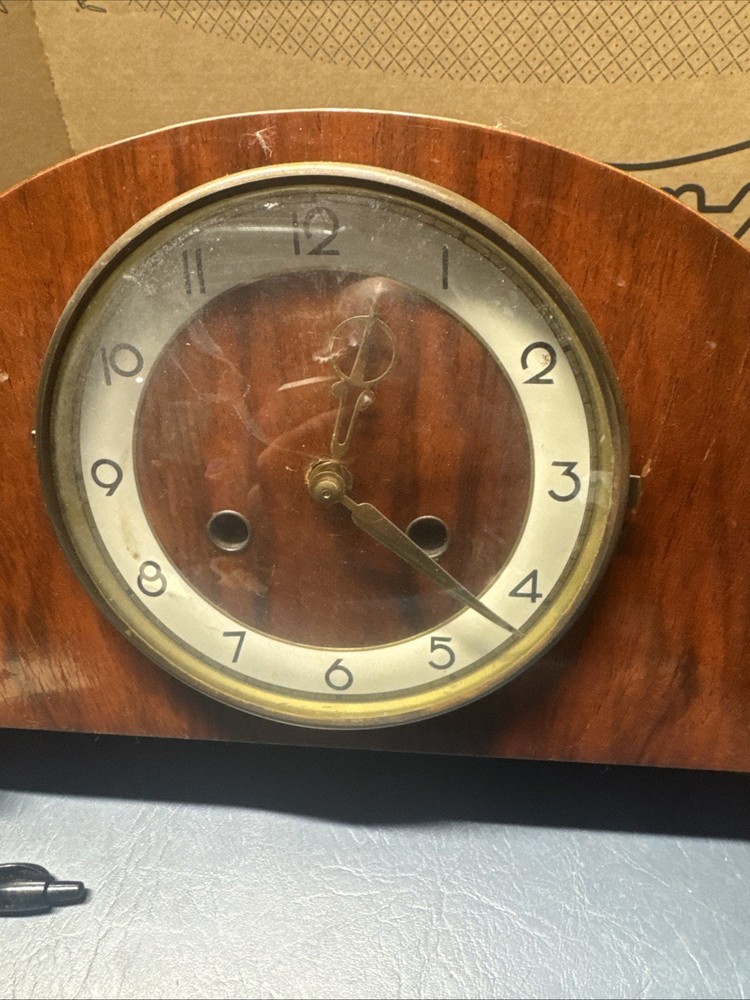 Antique Mantle Clock With Key untested