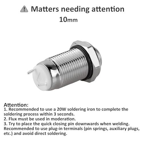 Metal Waterproof Push Button Switch Self-Locking Lock Switch G10 Self locking