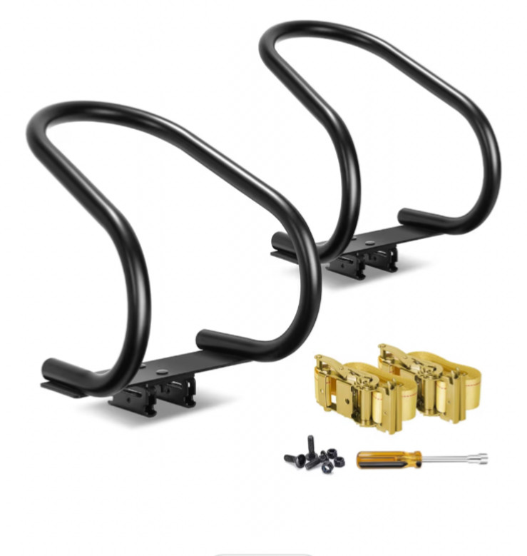 2 Pack E Track Wheel Chock & Strap Kit Track Motorcycle Wheel Chock Trailers