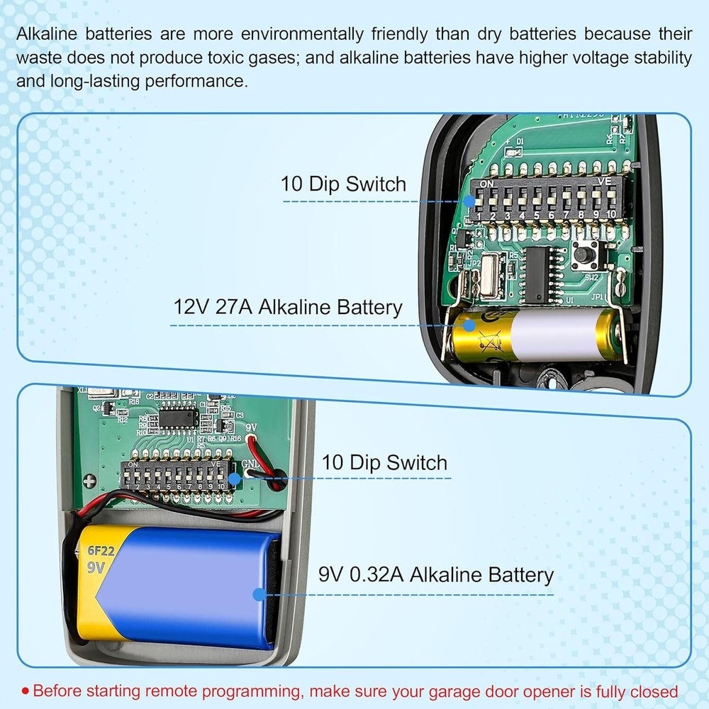 2x For 3089 Multi-code Multicode 308911 Linear MCS308911 300mhz 1-Button Remote