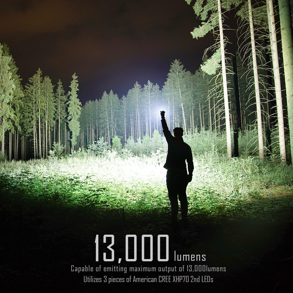 IMALENT MS03 Rechargeable 13000LM LED Flashlight Tactical Super Bright Torch