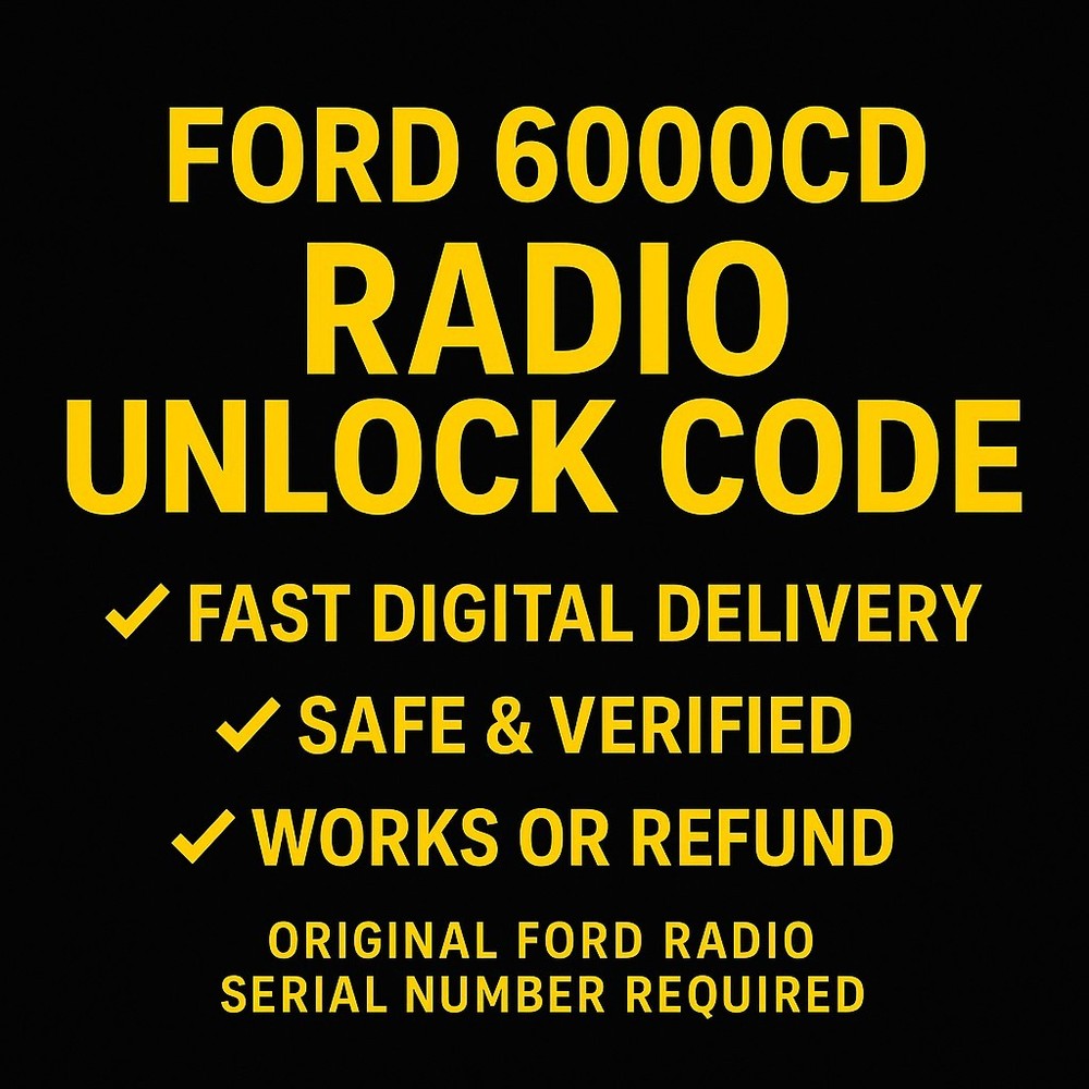 ✅ Ford 6000CD Radio Unlock Code | Fast Digital Delivery | Safe & Verified ✅