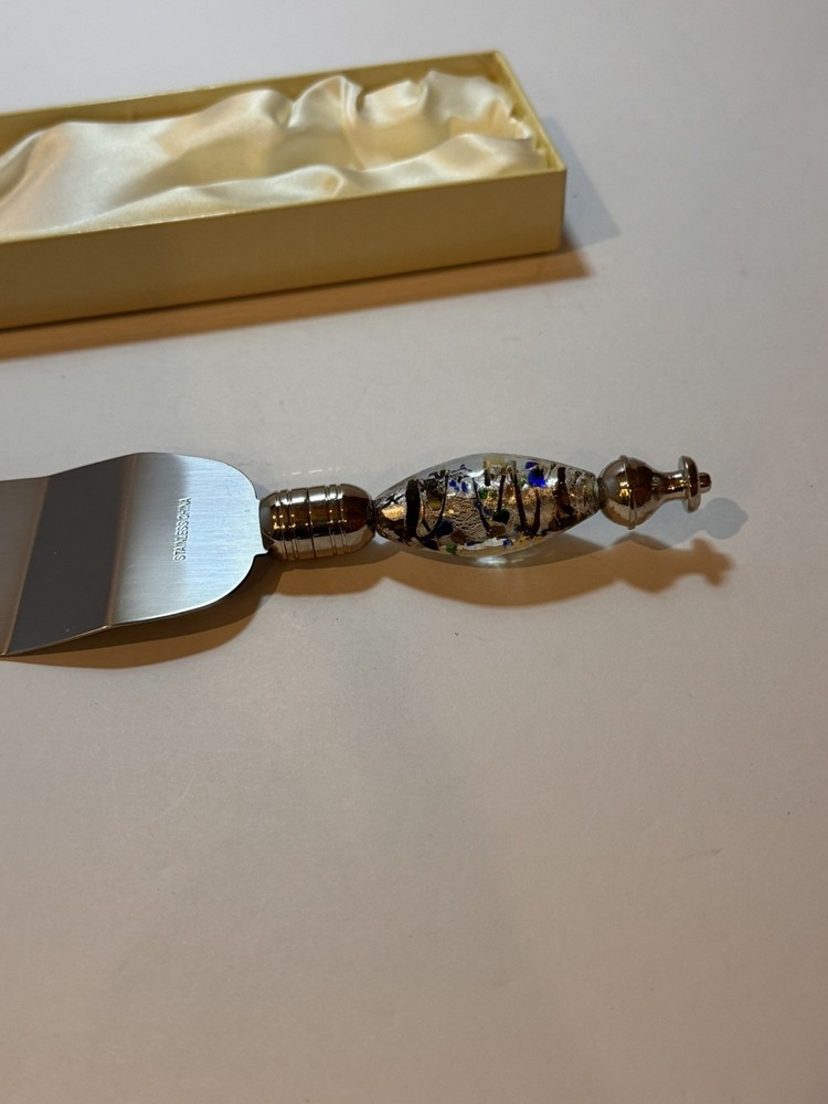 D'Lusso Cake Server with glass handle, in Gift Box