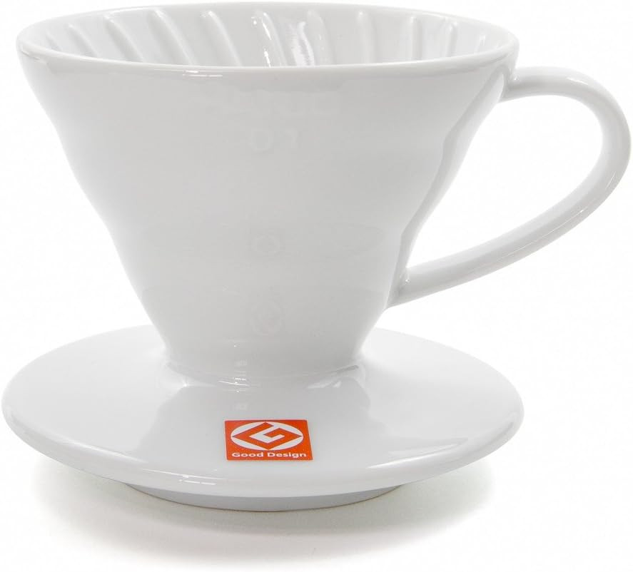 V60 Plastic Coffee Dripper, Size 02, White