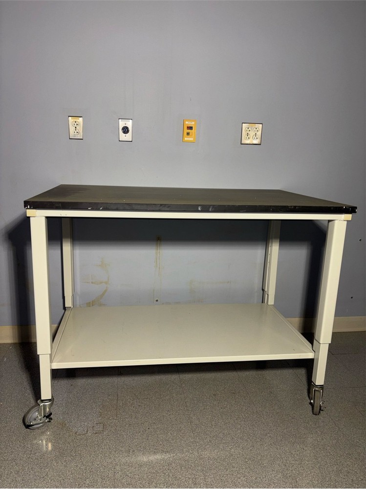 4' Hamilton Rolling Lab Desk Table Epoxy Top on Casters (112890)