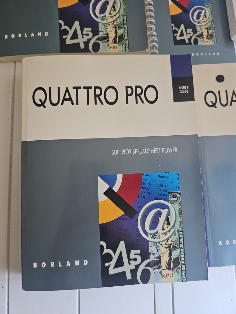 Quattro Spreadsheet User's Guide Etc. 1987 8 Disc's 4 Rare Vtg Computer Software