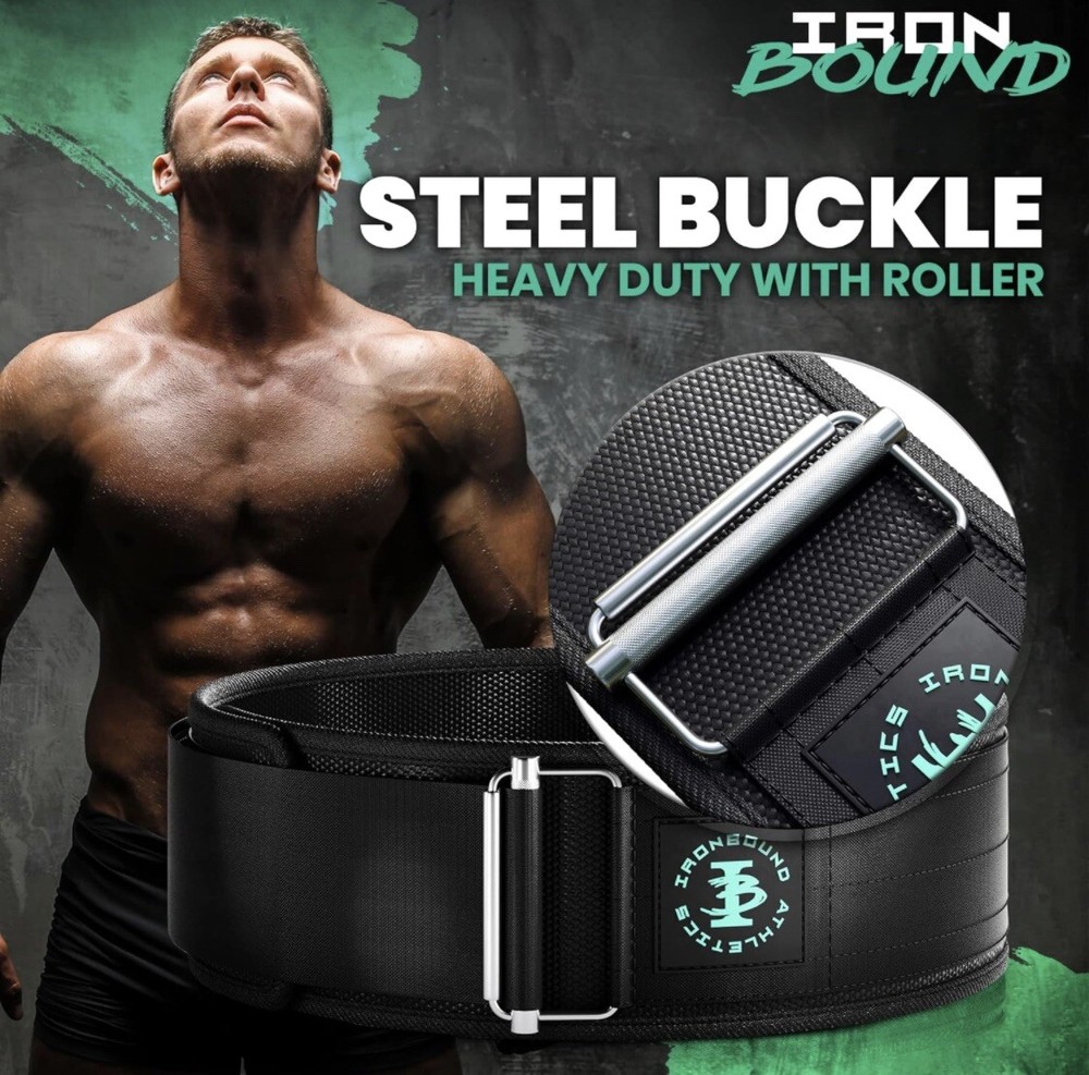 Ironbound Athletics Weight Lifting Belt – Auto Locking Powerlifting Belt Medium