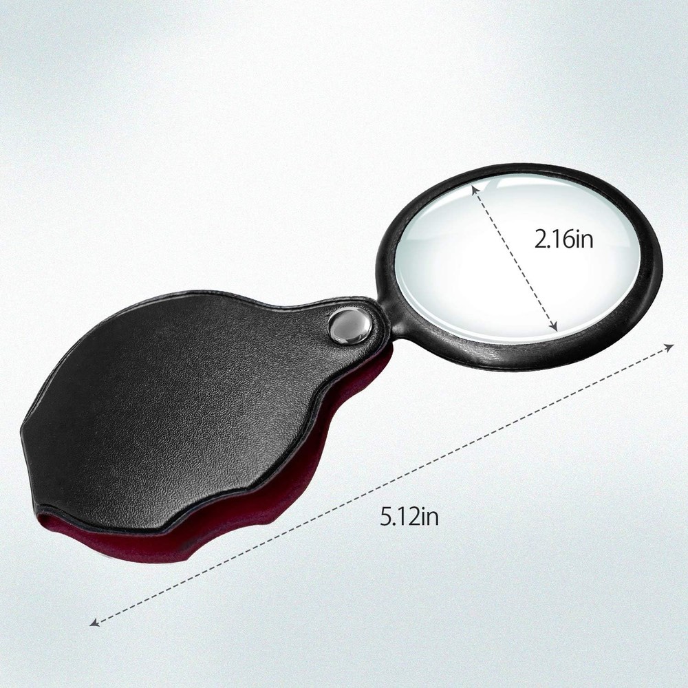 Wapodeai Handheld Magnifier 10x 2 Pieces