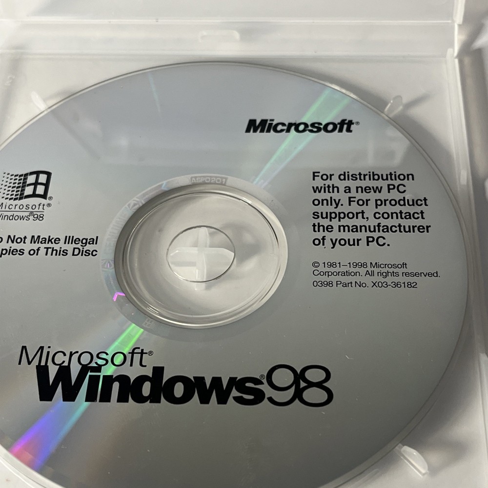 Microsoft Windows 98 Second Edition Installation CD ~ Disc Only No Product Key