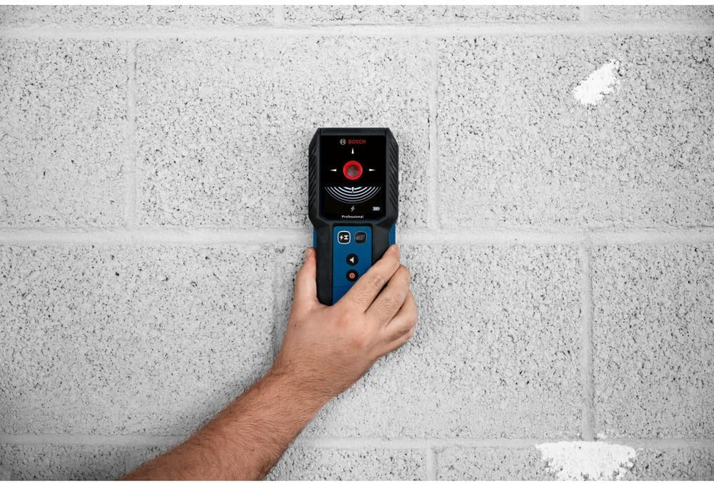 GMS120-27 Professional Wall Scanner, Multi-Function Stud Finder, and Live Wire D