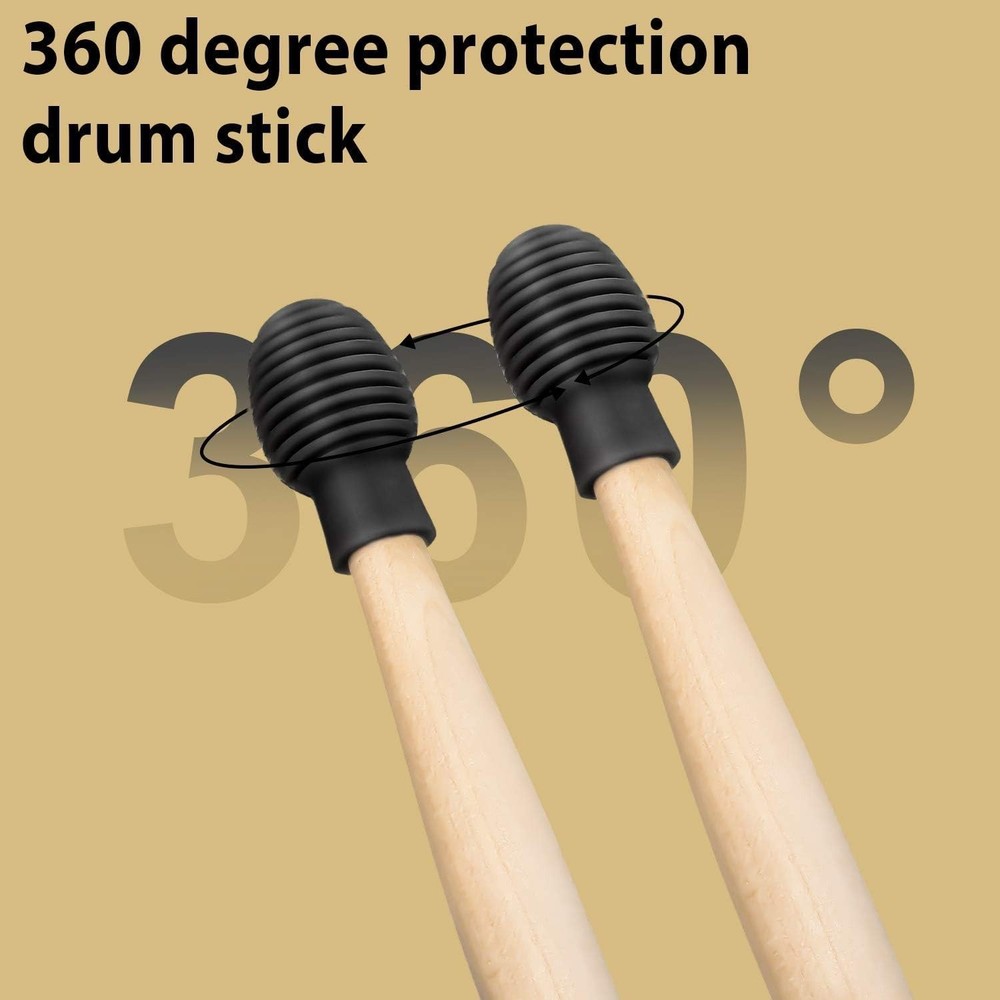 Versatile 4-Piece Drumstick Silent Tips - Protect Your Instruments Elegantly