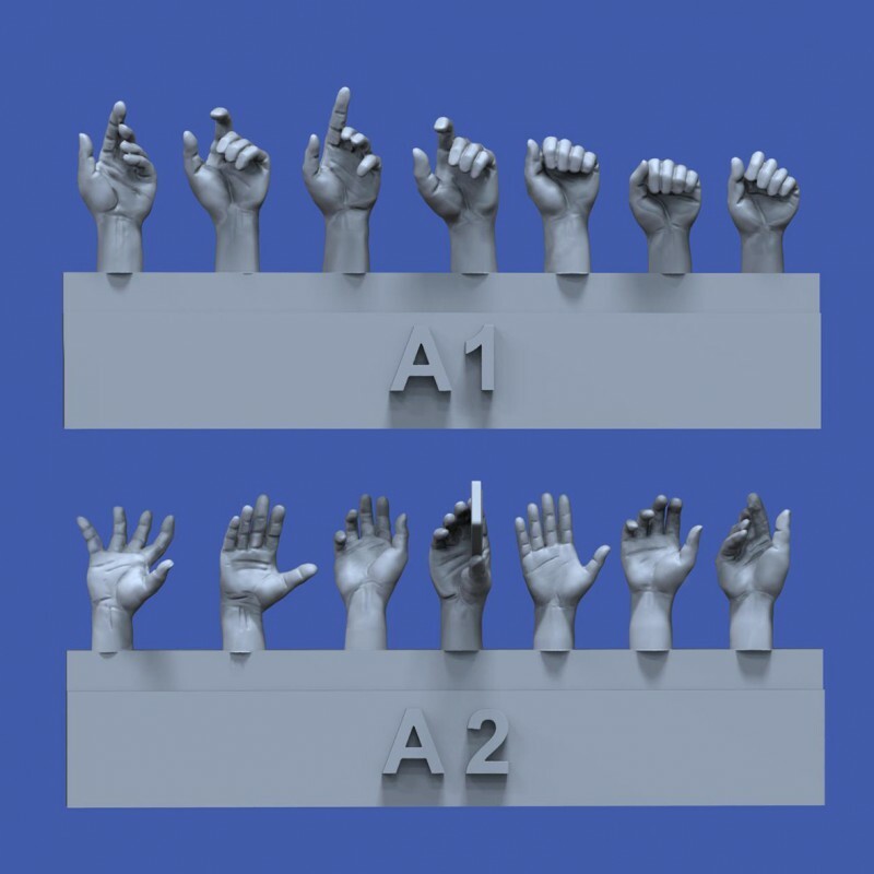 Royal Models 1/35 Assorted Hands Set No.1