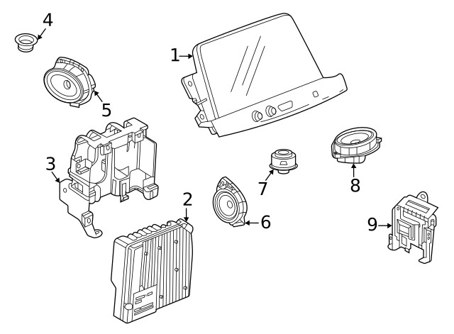 Genuine GM Front Dr Speaker 84837423