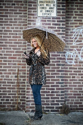 Cheetah Print Mini Tri Fold Automatic Open Close Compact Umbrella
