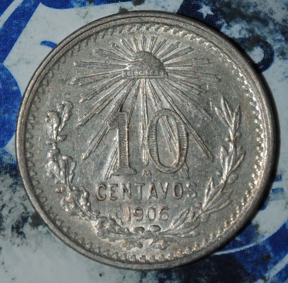 mexico 10 centavos 1906 {{{D175