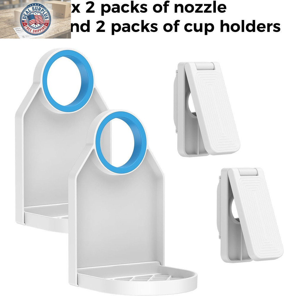 [2 Pack] Laundry Detergent Dispenser Cup Holder & Nozzle Force-Saving Switch, So
