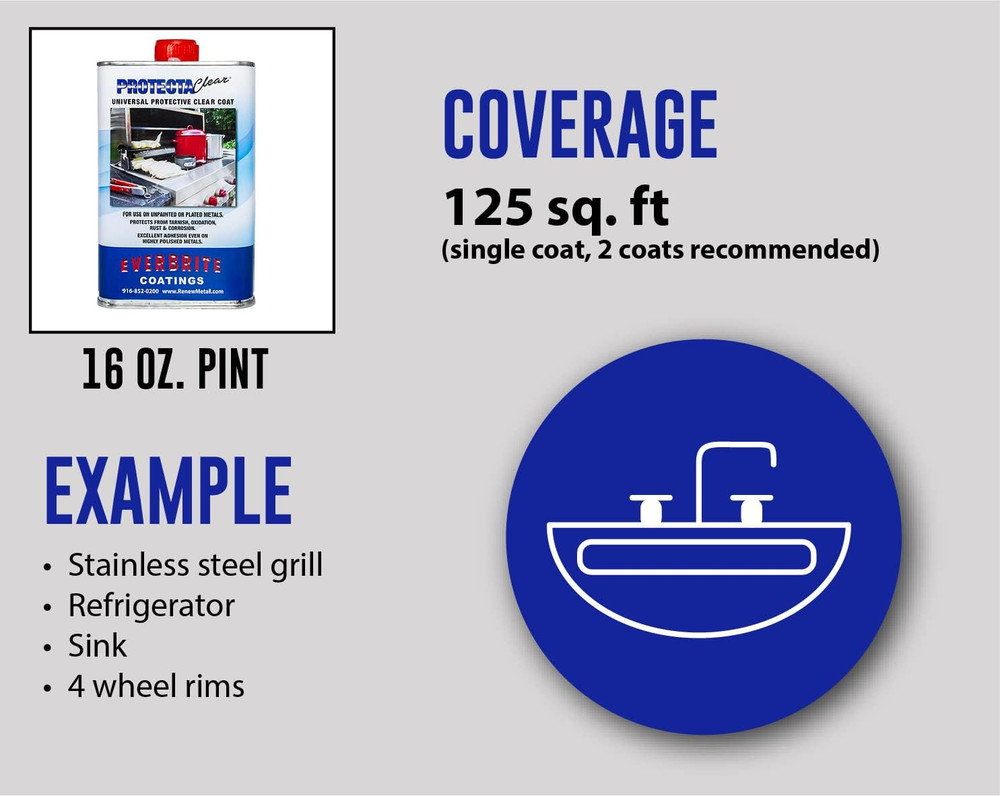 16 Oz. Clear, Protective Coating for Metal (Pint)