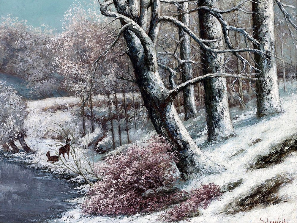 FOREST IN WINTER Accent Tile Mural Kitchen Bathroom Wall Backsplash Ceramic 8x6